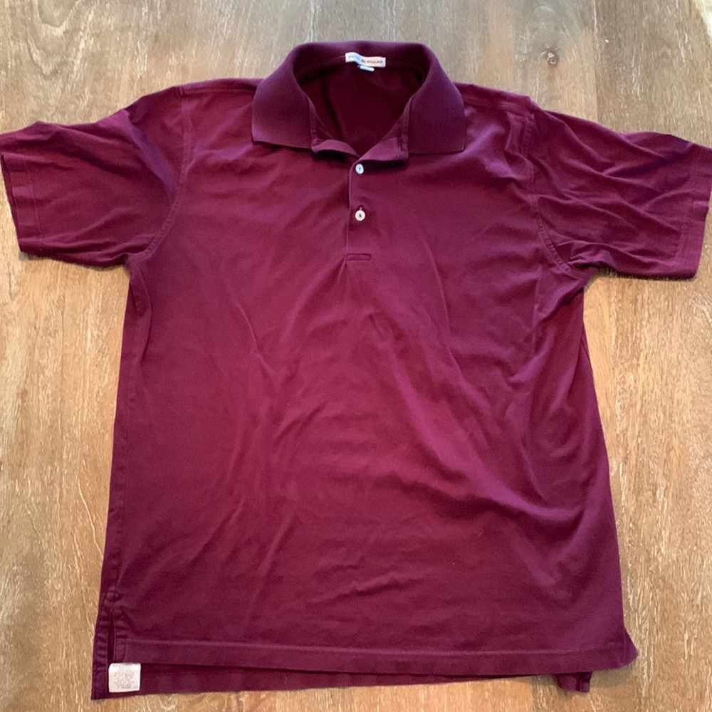 Peter Millar Medium Burgundy/Maroon Polo - Picture 3 of 6